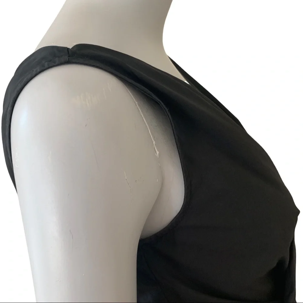 MARC JACOBS Bubble Hem Black Dress Cotton Poplin Sleeveless V-Neck LBD Size 4 - Picture 7 of 15
